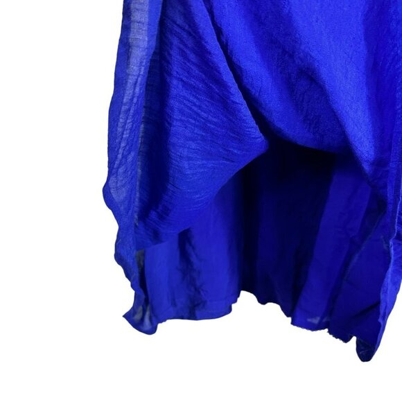 Anthropologie Moulinette Souers Blue Carina Boho Off Shoulder Mini Dress Small - Picture 5 of 15